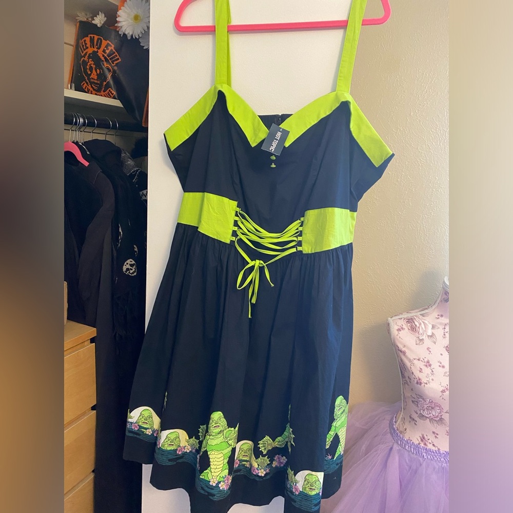 NWT Creature from the Black Lagoon dress.  Hot Topic size 3x. Celebrate 70 yrs.